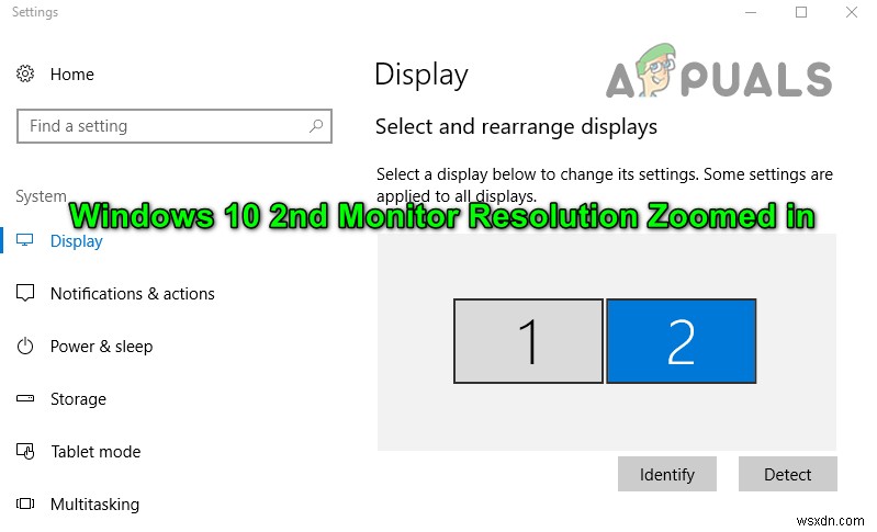 ঠিক করুন:উইন্ডোজ 10 2য় মনিটর রেজোলিউশন জুম ইন 