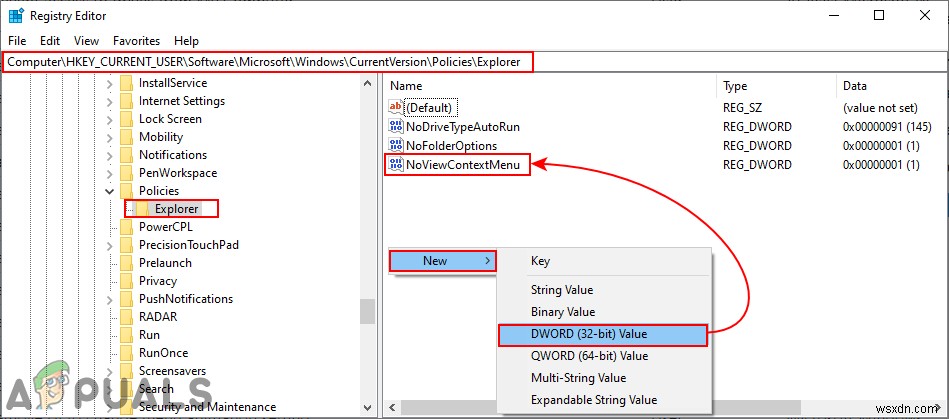 Windows 10 ফাইল এক্সপ্লোরার, স্টার্ট মেনু এবং টাস্কবারে প্রসঙ্গ মেনু অক্ষম করুন 