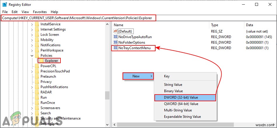 Windows 10 ফাইল এক্সপ্লোরার, স্টার্ট মেনু এবং টাস্কবারে প্রসঙ্গ মেনু অক্ষম করুন 