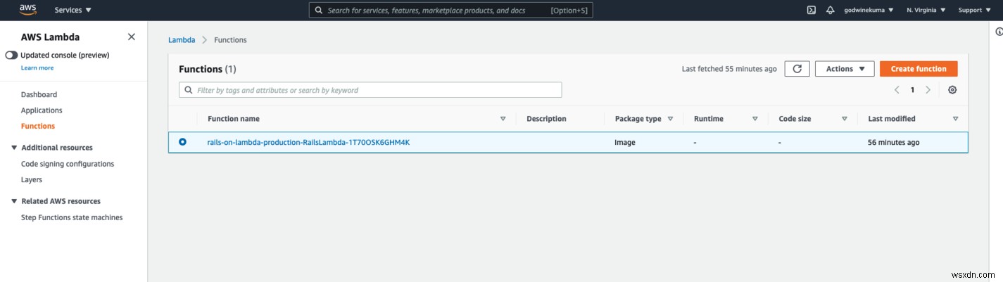 AWS Lambda এ রেল স্থাপন করা হচ্ছে 