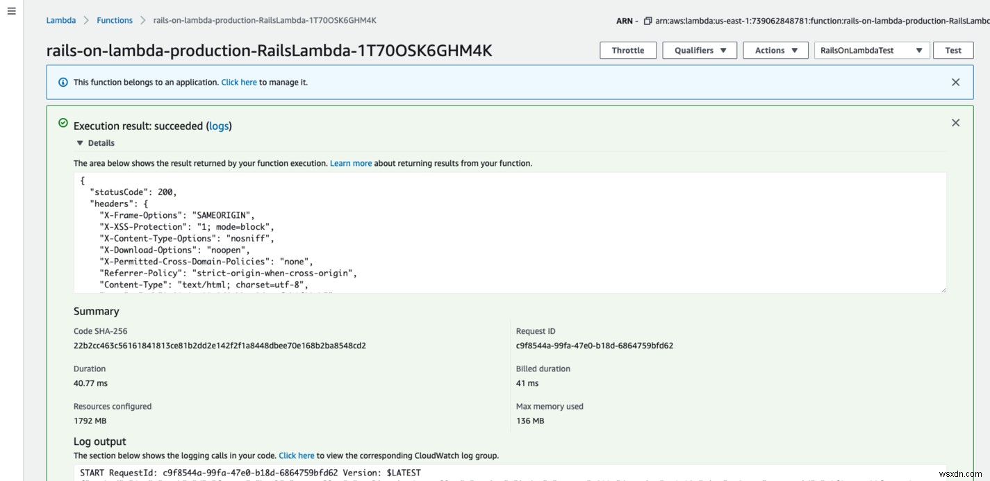 AWS Lambda এ রেল স্থাপন করা হচ্ছে 