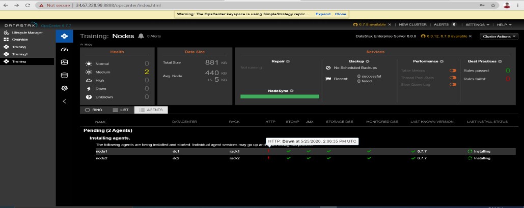 DataStax Enterprise OpsCenter সেট আপ করুন 