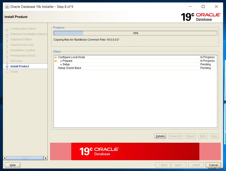 Windows-এর প্রথম অংশের জন্য Oracle 19c ইনস্টল করুন 