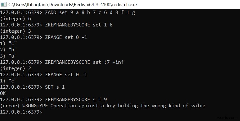 Redis ZREMRANGEBYSCORE - স্কোর পরিসীমা অনুসারে সাজানো সেটের উপাদানগুলি কীভাবে সরিয়ে ফেলা যায় 