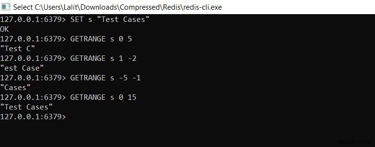 Redis GETRANGE - কিভাবে redis এ একটি স্ট্রিং মানের একটি সাবস্ট্রিং পেতে হয় 