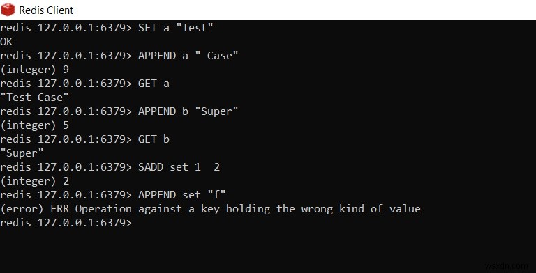 Redis APPEND - কিভাবে redis-এ বিদ্যমান স্ট্রিং মানের সাথে একটি স্ট্রিং যুক্ত করবেন 