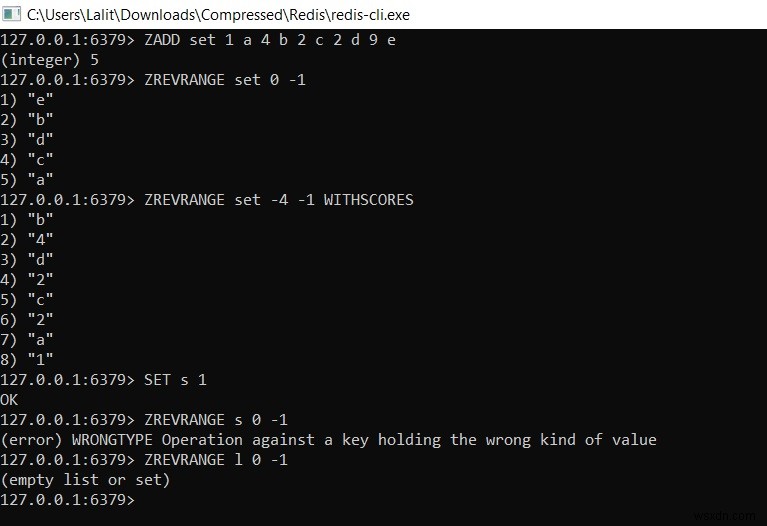 Redis ZREVRANGE - কিভাবে Desc Rank Range দ্বারা সাজানো সেটের উপাদান পেতে হয় 