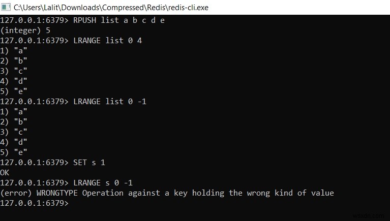 Redis LRANGE - কিভাবে redis ডেটাস্টোরে তালিকা মানের সমস্ত উপাদান পেতে হয় 