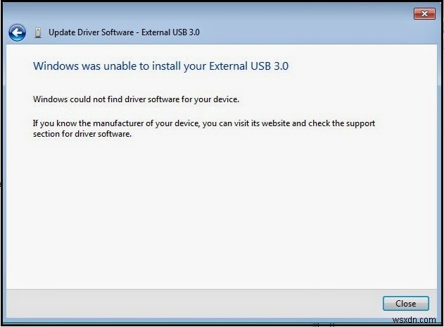 USB 3.0 ডিভাইস ড্রাইভার ইনস্টল করা হচ্ছে না- [সমাধান] 