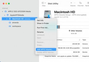 একটি পৃথক APFS ভলিউমে (macOS Ventura)