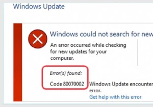 উইন্ডোজ আপডেট ত্রুটি 0x80070002
