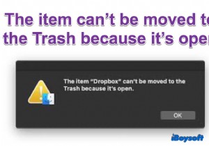 ম্যাক বলে যে আইটেমটি ট্র্যাশে সরানো যাবে না কারণ এটি খোলা, কীভাবে ঠিক করবেন?