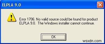 Windows Installer Error 1706 কিভাবে মেরামত করবেন