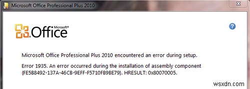 মাইক্রোসফ্ট অফিস 2010 ত্রুটি 1935 কীভাবে সমাধান করবেন 