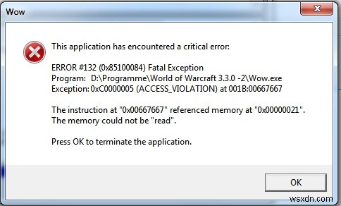 WOW.exe অ্যাপ্লিকেশন ত্রুটি - কিভাবে WOW.exe (ওয়ার্ল্ড অফ ওয়ারক্রাফ্ট) ত্রুটিগুলি মেরামত করবেন 