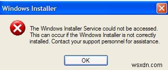  উইন্ডোজ ইনস্টলার পরিষেবাটি অ্যাক্সেস করা যায়নি  ত্রুটি ফিক্স টিউটোরিয়াল৷ 