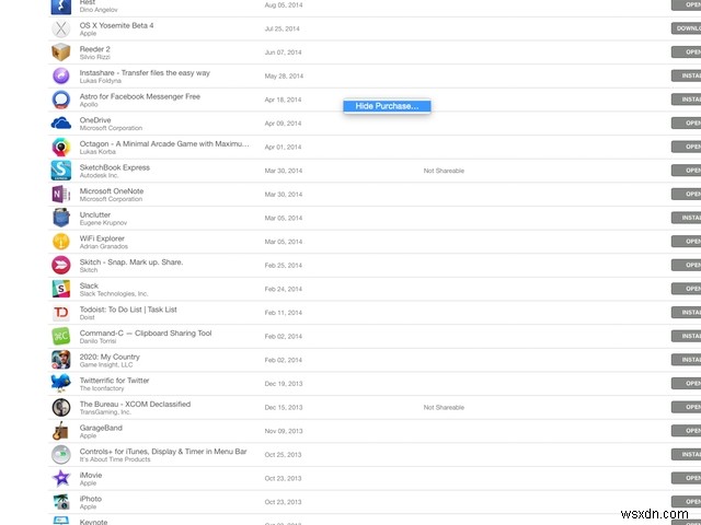 31 দিনের Mac OS X টিপস:আপনার Mac অ্যাপ স্টোরের কেনাকাটা লুকান