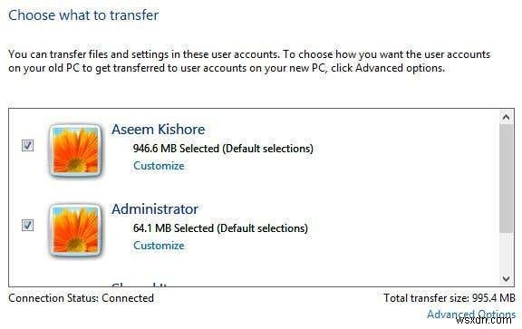 Windows Easy Transfer ব্যবহার করে Windows XP, Vista, 7 বা 8 থেকে Windows 10-এ ফাইল স্থানান্তর করুন 