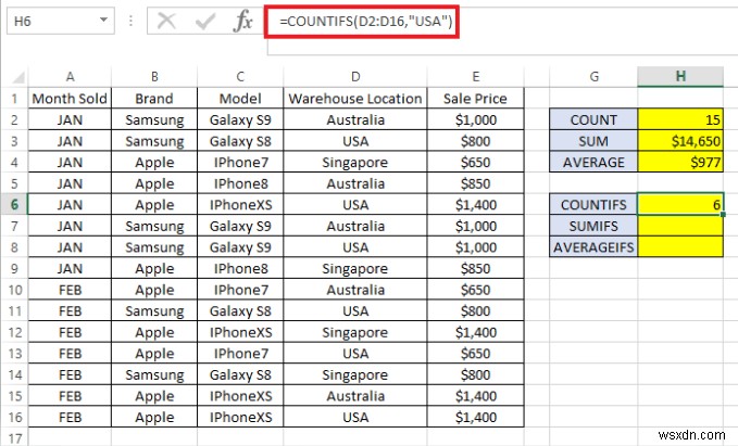 কিভাবে Excel এ COUNTIFS, SUMIFS, AVERAGEIFS ব্যবহার করবেন 