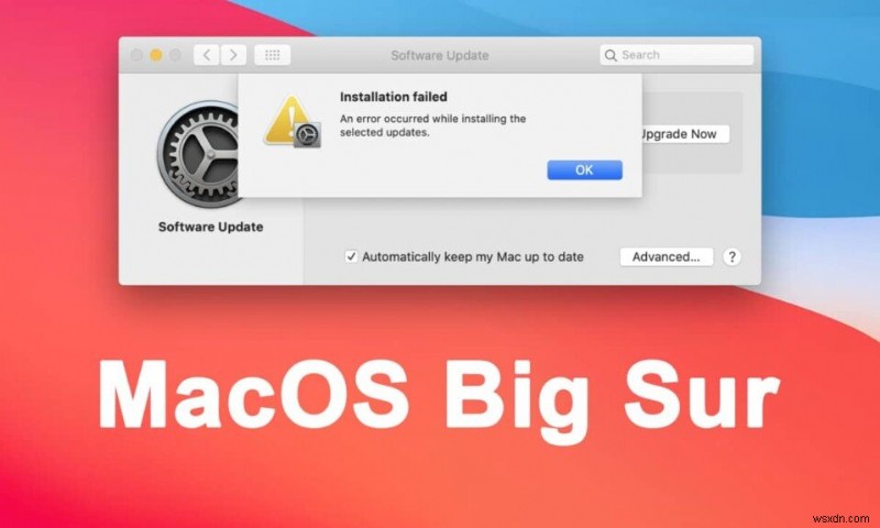 MacOS বিগ সার ইনস্টলেশন ব্যর্থ ত্রুটি ঠিক করুন