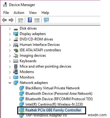 Realtek PCIe GBE ফ্যামিলি কন্ট্রোলার অ্যাডাপ্টারটি ড্রাইভার সমস্যার সম্মুখীন হচ্ছে 