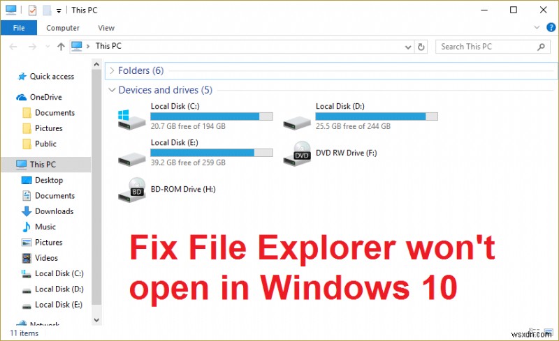 Fix File Explorer Windows 10 এ খুলবে না 