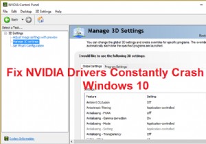 উইন্ডোজ 10-এ NVIDIA ড্রাইভার ক্র্যাশ ক্র্যাশ ঠিক করুন 