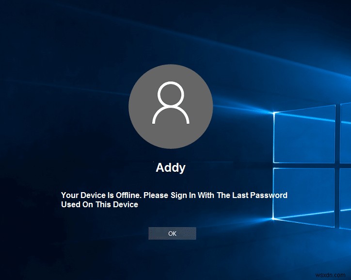 আপনার ডিভাইস অফলাইন. অনুগ্রহ করে এই ডিভাইসে ব্যবহৃত শেষ পাসওয়ার্ড দিয়ে সাইন ইন করুন 
