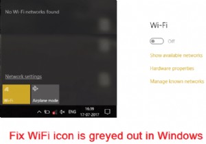 Windows 10-এ WiFi আইকন ধূসর হয়ে গেছে