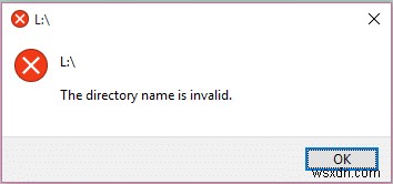 ডিরেক্টরির নামটি অবৈধ ত্রুটি [সমাধান] 