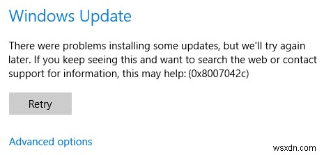 Windows 10 আপডেট ত্রুটি 0x8007042c ঠিক করুন 