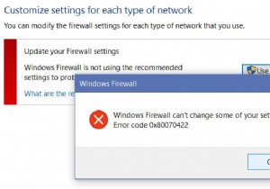 উইন্ডোজ ফায়ারওয়াল ত্রুটি কোড 0x80070422 চালু করতে পারবেন না ঠিক করুন 
