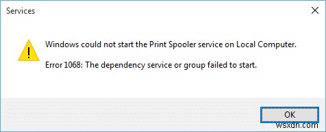 উইন্ডোজ ফিক্স স্থানীয় কম্পিউটারে প্রিন্ট স্পুলার পরিষেবা শুরু করতে পারেনি৷ 