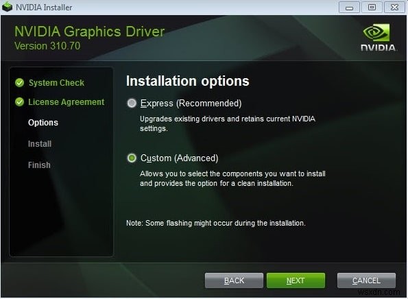 Windows 10 এ NVIDIA ইনস্টলার ব্যর্থ ত্রুটি [সমাধান] 