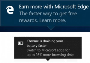 উইন্ডোজ 10 মাইক্রোসফ্ট এজ বিজ্ঞপ্তি অক্ষম করুন 