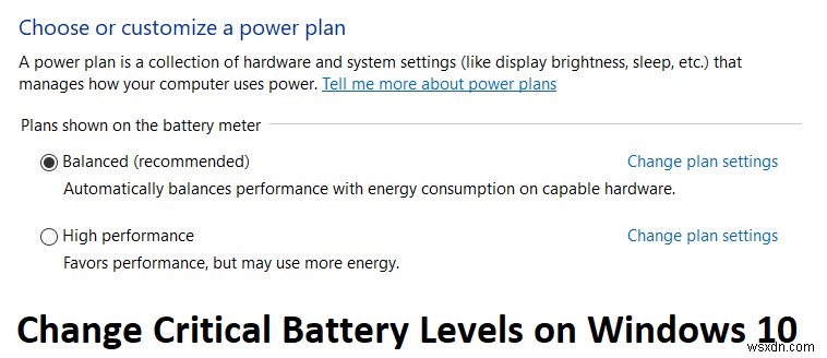 Windows 10 এ ক্রিটিক্যাল ব্যাটারি লেভেল পরিবর্তন করুন 