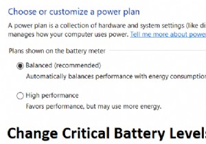 Windows 10 এ ক্রিটিক্যাল ব্যাটারি লেভেল পরিবর্তন করুন 