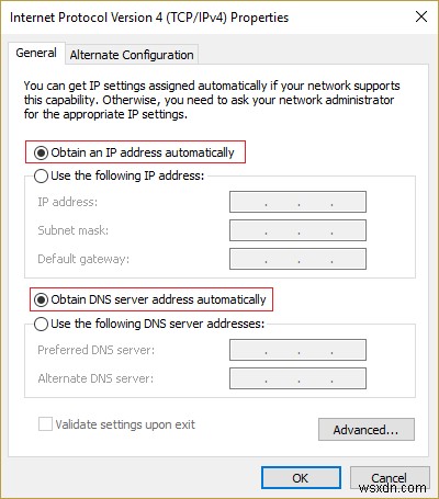 উইন্ডোজ 10-এ ওয়াইফাই-এর জন্য DHCP ফিক্স করুন 
