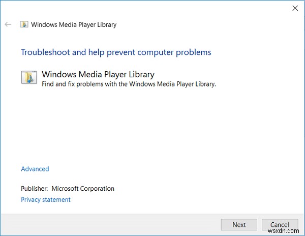 Windows Media Player মিডিয়া লাইব্রেরি দূষিত ত্রুটি ঠিক করুন