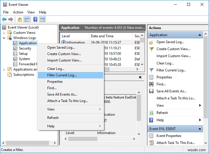 Windows 10-এ Chkdsk-এর জন্য ইভেন্ট ভিউয়ার লগ পড়ুন 