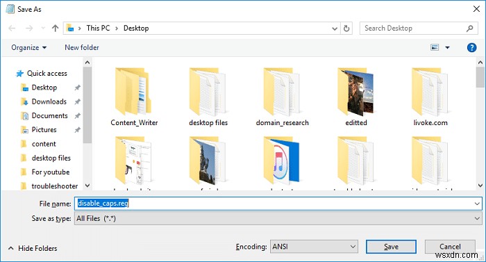 Windows 10 এ ক্যাপস লক কী সক্ষম বা নিষ্ক্রিয় করুন 