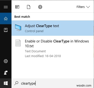 Windows 10-এ ClearType সক্ষম বা অক্ষম করুন 