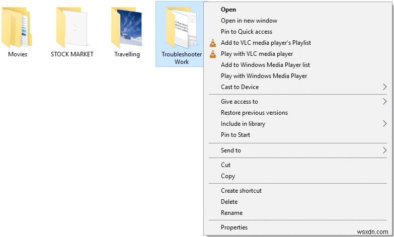 Windows 10-এর কনটেক্সট মেনুতে ফোল্ডারে অনুলিপি যোগ করুন এবং ফোল্ডারে সরান 