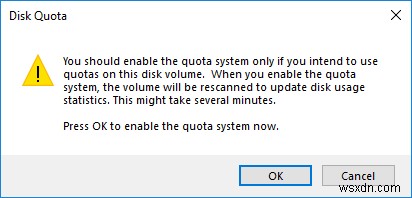 উইন্ডোজ 10 এ ডিস্ক কোটা সক্ষম বা নিষ্ক্রিয় করুন 