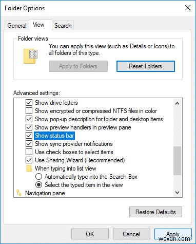 উইন্ডোজ 10 এ ফাইল এক্সপ্লোরারে স্ট্যাটাস বার সক্ষম বা অক্ষম করুন 