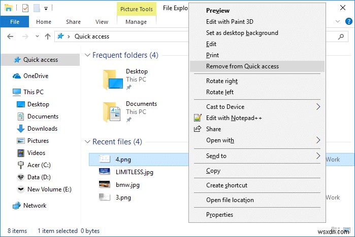 Windows 10 এ আপনার ফাইল এক্সপ্লোরার সাম্প্রতিক ফাইলের ইতিহাস সাফ করুন