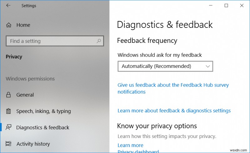 Windows 10 এ ফিডব্যাক ফ্রিকোয়েন্সি কিভাবে পরিবর্তন করবেন