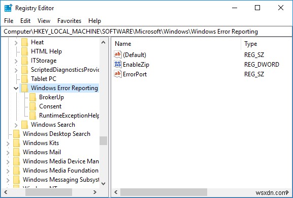 Windows 10 এ Windows ত্রুটি রিপোর্টিং সক্ষম বা অক্ষম করুন