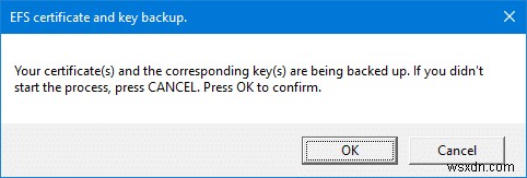 Windows 10 এ আপনার EFS সার্টিফিকেট এবং কী ব্যাক আপ করুন