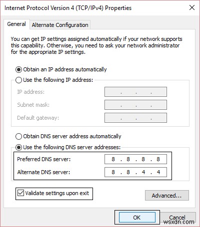 আপনার DNS সার্ভার অনুপলব্ধ ত্রুটি সংশোধন করুন 